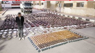 العثور على مخدرات بـ23 مليون جنيه مخبأة فى حمولة سيارة نقل بالسويس