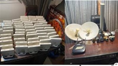 ضبط 89 جهاز فك شفرات القنوات الفضائية في دمياط 