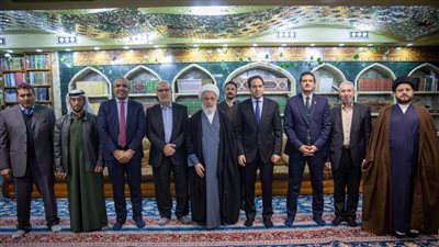 أمين حكماء المسلمين يلتقي وكيل المرجع الشيعي علي السيستاني بالعراق 