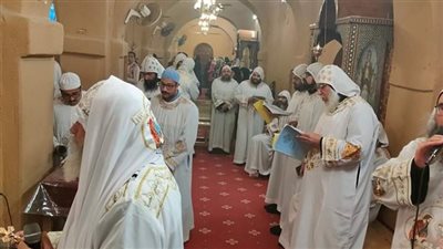 عيد الغطاس، مجمع الرهبان بدير الأنبا باخوميوس يؤدون صلوات اللقان (صور)