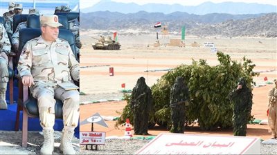 رئيس أركان حرب القوات المسلحة يشهد بيانا عمليا للتكتيكات الصغرى والمهارة فى الميدان بالمنطقة الجنوبية العسكرية