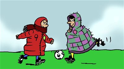 أما تلعب كورة في البرد