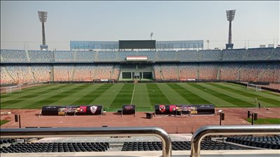 استاد القاهرة يتزين لاستضافة مباراة الأهلي والزمالك (فيديو وصور)