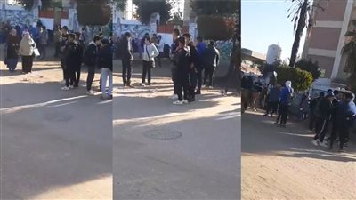 توافد طلاب الإعدادية بالغربية لأداء امتحاني الهندسة والتربية الفنية (بث مباشر)