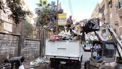 رفع 330 طن قمامة وتقليم الأشجار بشوارع وميادين الدقهلية (صور )