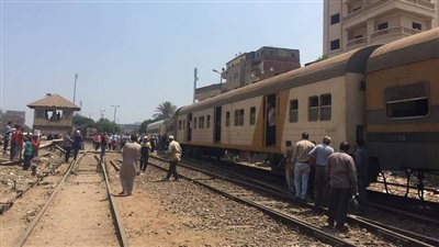 بتر ساقي شاب صدمه قطار أمام مزلقان أشمنت ببني سويف