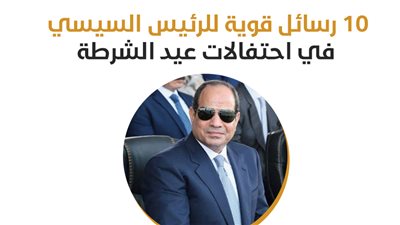 10 رسائل قوية للرئيس السيسي في احتفالات عيد الشرطة (إنفوجراف) 