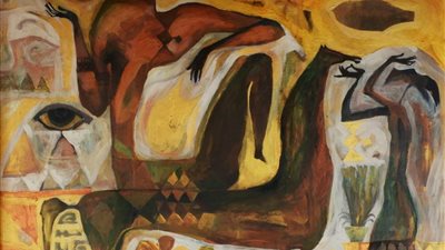 رئيس الفنون التشكيلية يفتتح معرضا استعاديا لـ نبيل راشد 