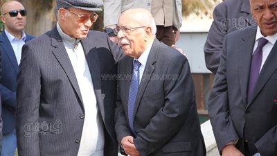 مفيد شهاب وحمدى رزق في جنازة سامى شرف (صور)