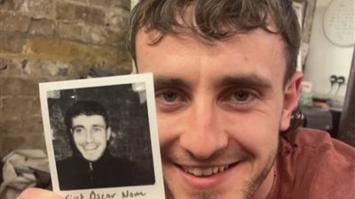 بول ميسكال يوثق لحظة ترشيحه لجائزة الأوسكار