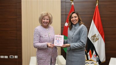 وزيرة الثقافة تستقبل نظيرتها الأردنية عقب افتتاح معرض الكتاب 2023