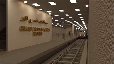 تفاصيل إنشاء محطة مترو أنفاق المتحف المصري الكبير (صور)