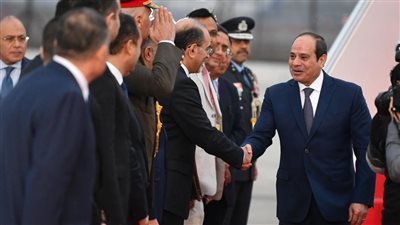 السيسي يصل أذربيجان.. يبحث تعزيز العلاقات السياسية والاقتصادية.. والتعاون والتنسيق بين البلدين على الصعيدين الدولي والإقليمي