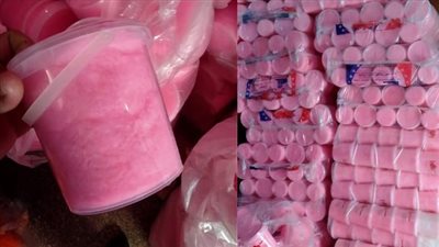 ضبط 10 آلاف عبوة غزل البنات فاسدة لوجوده صبغة غير مصرح بها بالغربية