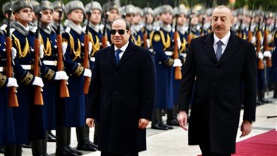 10 صور ترصد زيارة السيسي لقصر زوجلوب الرئاسي في باكو 