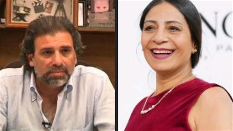 خالد يوسف وعفاف مصطفي،