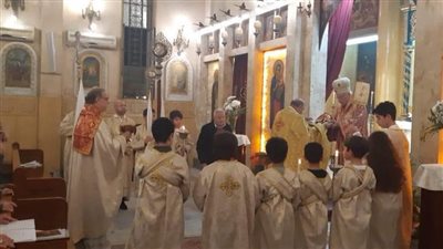 بطريرك الروم الكاثوليك يترأس القداس الإلهي بعذراء الطاهرة
