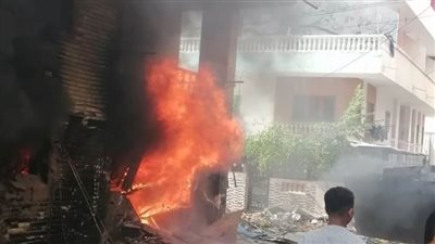 الدفع بـ8 سيارات إطفاء وإسعاف للسيطرة على حريق بجمصة