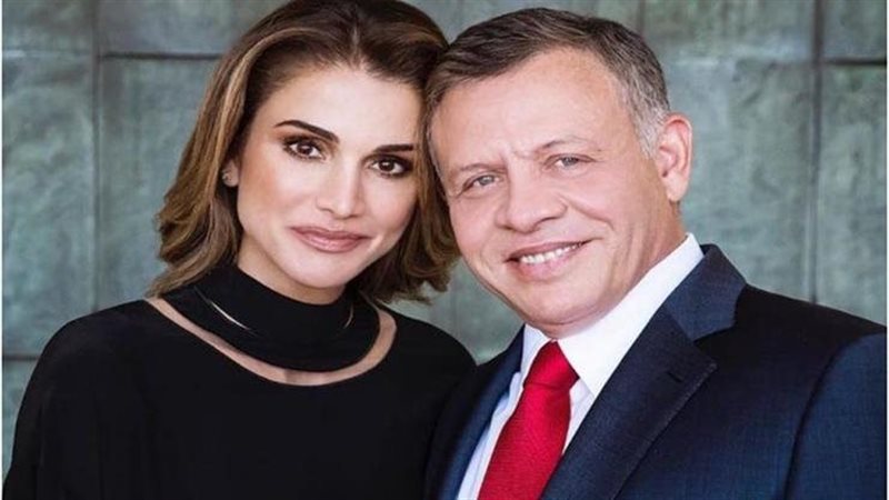 ملك الأردن وزوجته