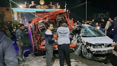 مصرع طالبين بكلية الطب وإصابة اثنين آخرين في حادث تصادم مروع بالشرقية (صور)