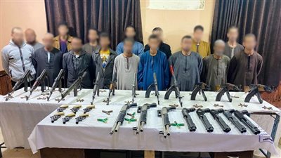 حملة أمنية تضبط 26 قطعة سلاح نارى وتنفيذ 440 حكما قضائيا في أسيوط