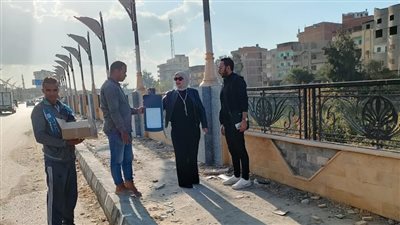 تطوير وتجميل كورنيش طريق المنصورة - أجا (صور )