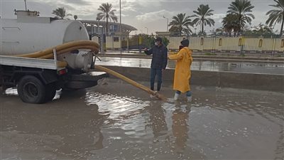 أمطار متوسطة على غرب الإسكندرية (صور)