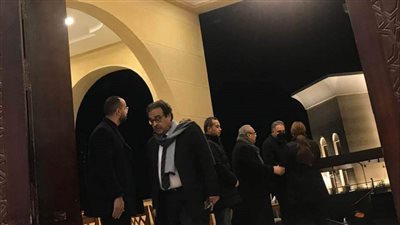 يحيى قلاش وفريد زهران وخالد على فى عزاء نور فرحات