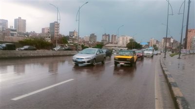 هطول أمطار غزيرة وسوء الأحوال الجوية في الإسكندرية 