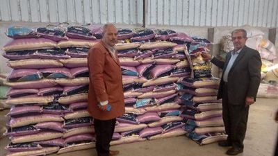 تموين الشرقية: ضبط 10 أطنان أرز أبيض مجهول المصدر 