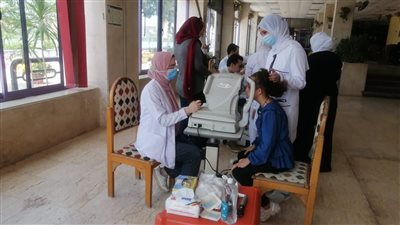 قافلة طبية للكشف المبكر عن الإعاقات البصرية بالمنصورة