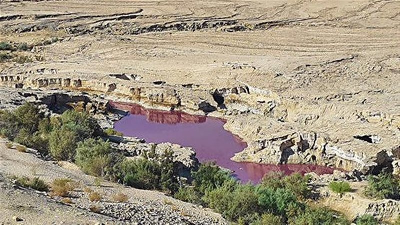  مياه حمراء في منطقة