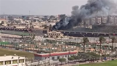 السيطرة على حريق فرع النادى الأهلي في مدينة نصر