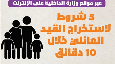 5 شروط لاستخراج القيد العائلي فى 10 دقايق من النت 