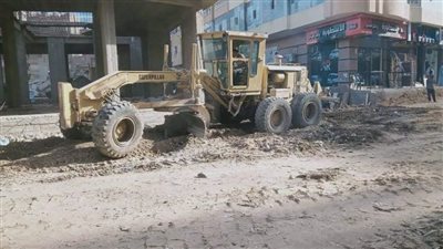 تجهيزات بالعمرانية لرصف شارع عدوي سليم في الجيزة|صور