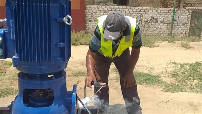 تشغيل ٢ بئرى مياه