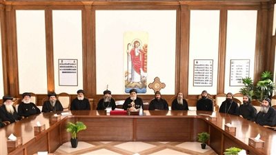 البابا تواضروس يستقبل وفد الأساقفة والرهبان بعد عودته من روسيا