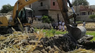 إزالة 71 حالة تعد بالبناء على أملاك الدولة في المنيا