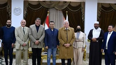 فودة يتلقى تقريرا عن أعمال قافلة مصر الخير بمدن طور سيناء ونويبع وسانت كاترين