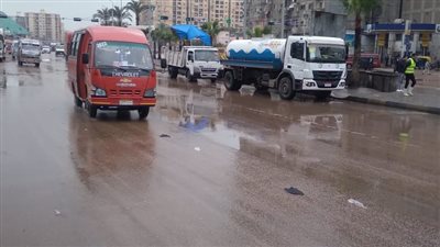 سقوط أمطار متوسطة غربي الإسكندرية 