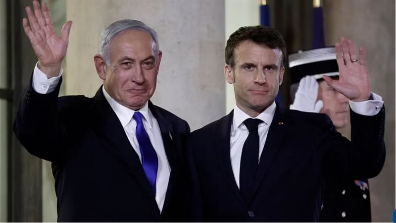 ماكرون ونتنياهو،