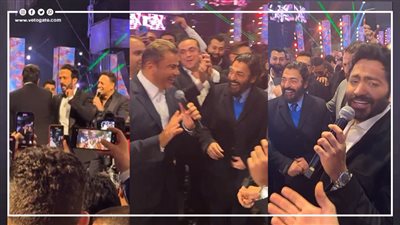 عمرو دياب وتامر حسني يشعلان حفل زفاف أحمد عصام بأغنية 