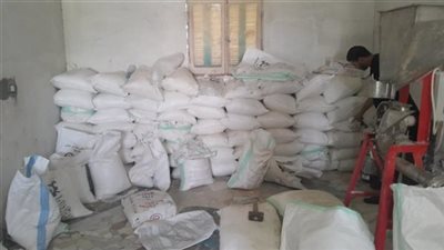 تموين الفيوم تتحفظ على سيارة تحمل ٥ أطنان نخالة محظور تداولها 