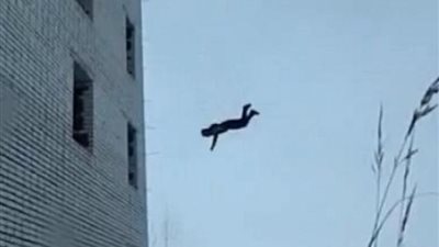 زلزال تركيا وسوريا، حقيقة إلقاء شاب نفسه من أعلى بناية أثناء الزلزال 