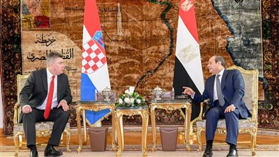 السيسي يبحث مع نظيره الكرواتي جهود مصر في مواجهة الهجرة غير الشرعية والإرهاب