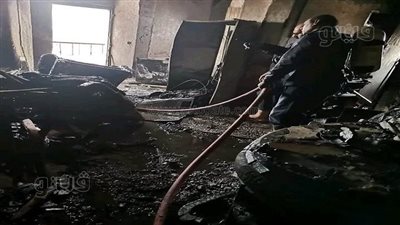 إصابة 3 باختناق فى حريق شقة سكنية بالشرقية (صور)