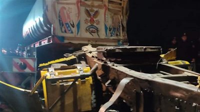 رفع آثار حادث انقلاب سيارتين بالدقهلية (صور)