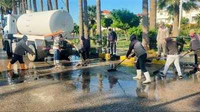 طقس سيئ يضرب دمياط وأمطار غزيرة تغرق المحافظة