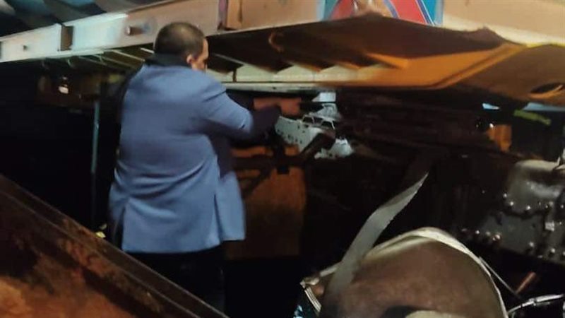 جانب من الحادث علي