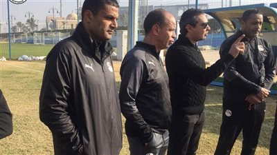 محمد بركات يحضر مران منتخب الشباب باستاد الكلية الحربية